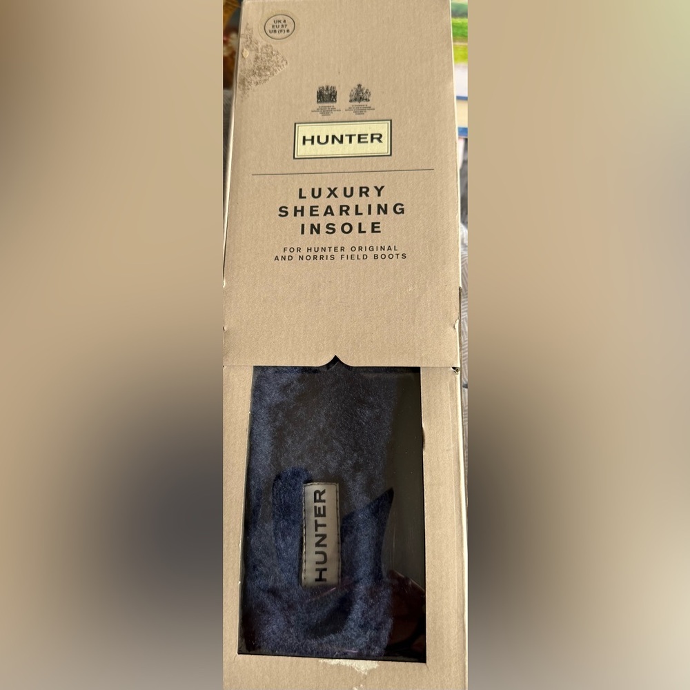 Hunter Luxury Shearling Insoles - Navy